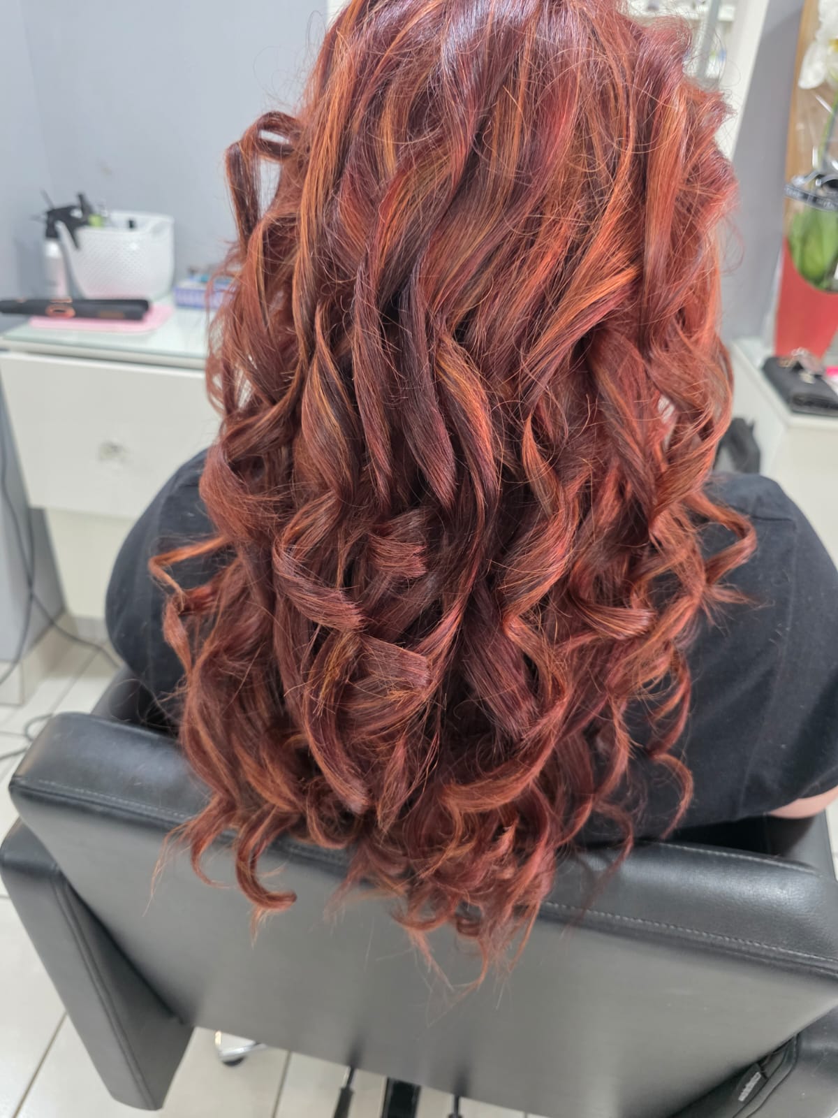 Vibrant red copper curls