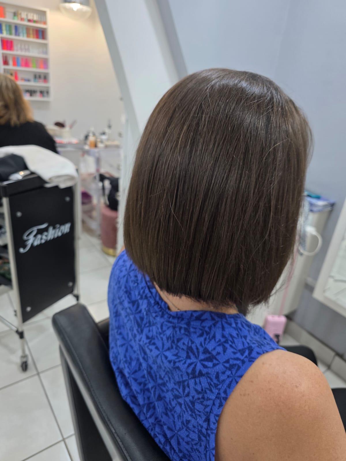 Sleek chocolate bob