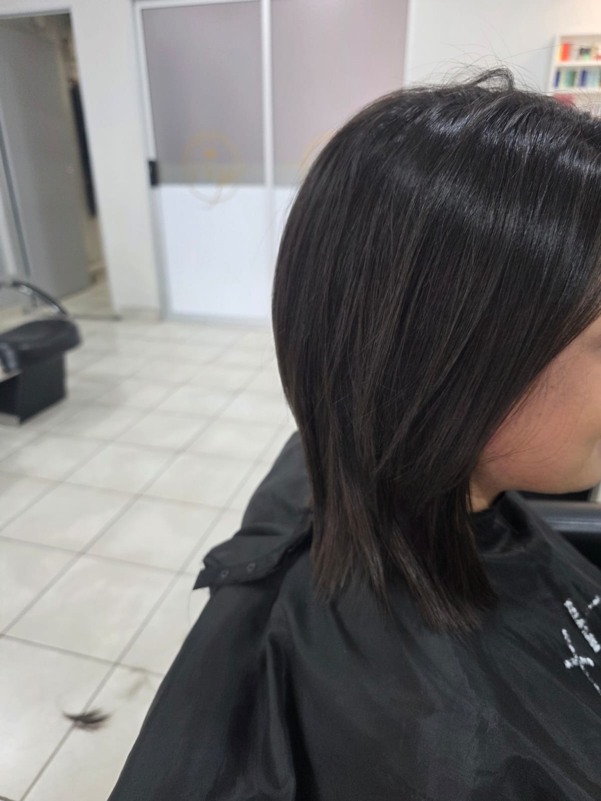 Razored long bob