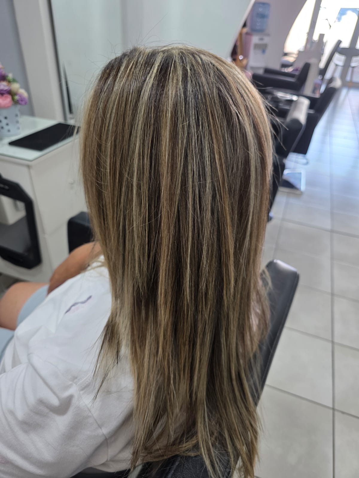 Chunky blonde highlights
