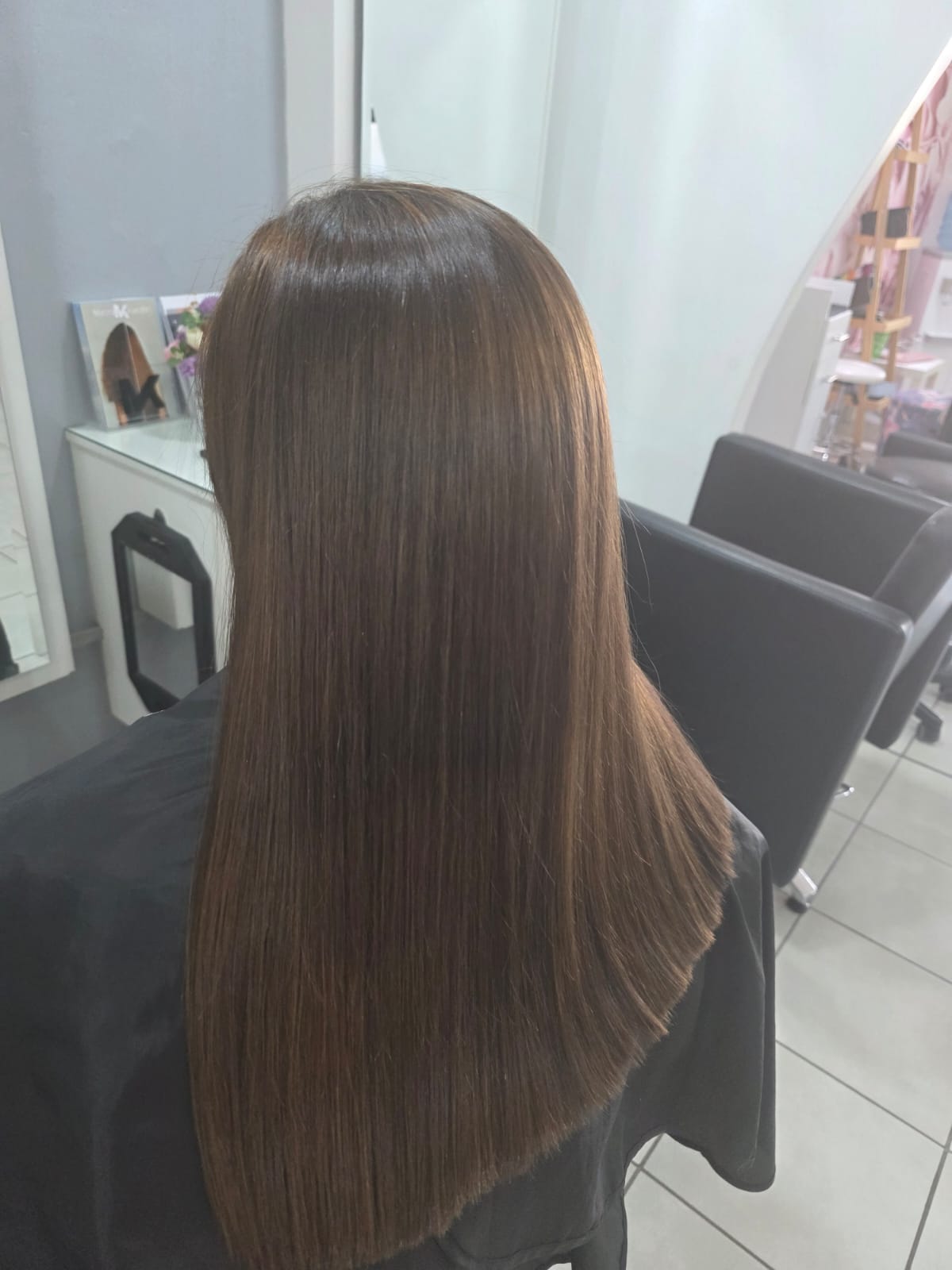 Glass-smooth keratin finish